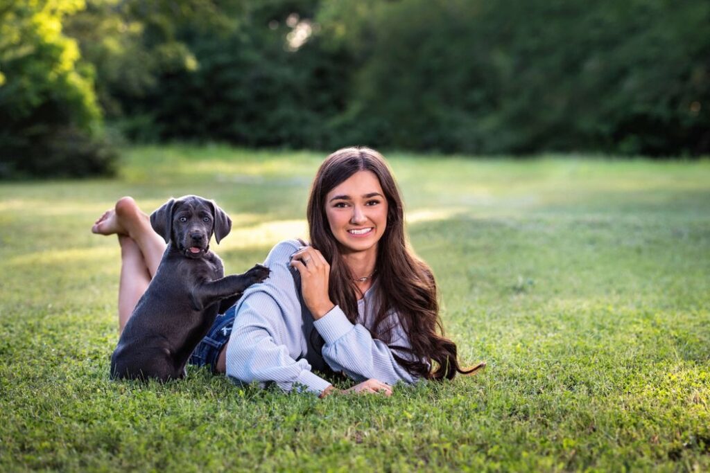 Senior Portrait - A Girl and Her Dog