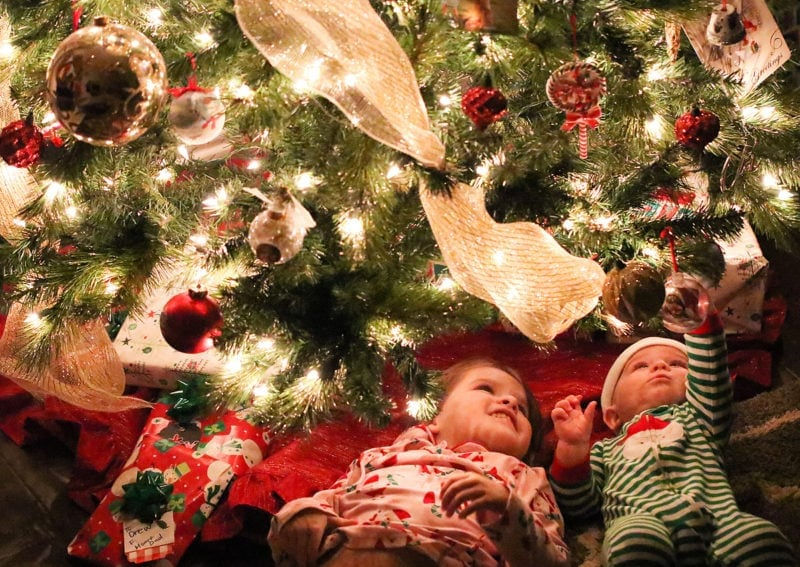Children Under Christmas Tree