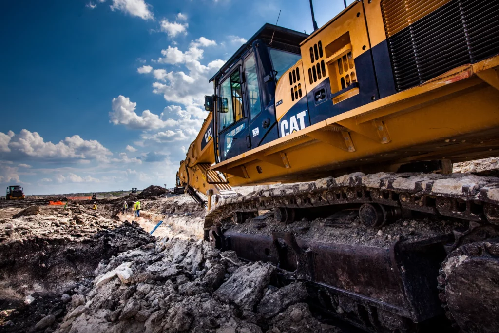 Commercial Photography - CAT Tracter Digging Ditch