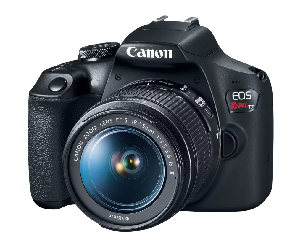 Canon Rebel T7 Front Left View