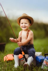 Boy with Fishing Pole - Part of the Idaho Photography Studios Masters Series