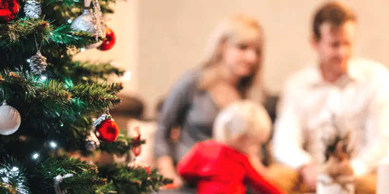 Idaho Family Holiday Portraits: XMASS Tree Focus